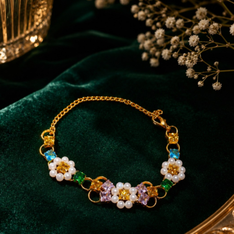 Crimson Blossom Bracelet