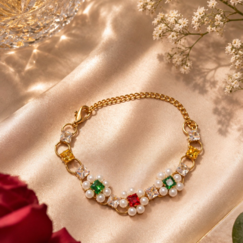 Crimson Blossom Bracelet
