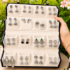 Oxidised Silver Jhumka Earrings Box for Women | 16 Pairs Jhumkha Combo with Velvet Box