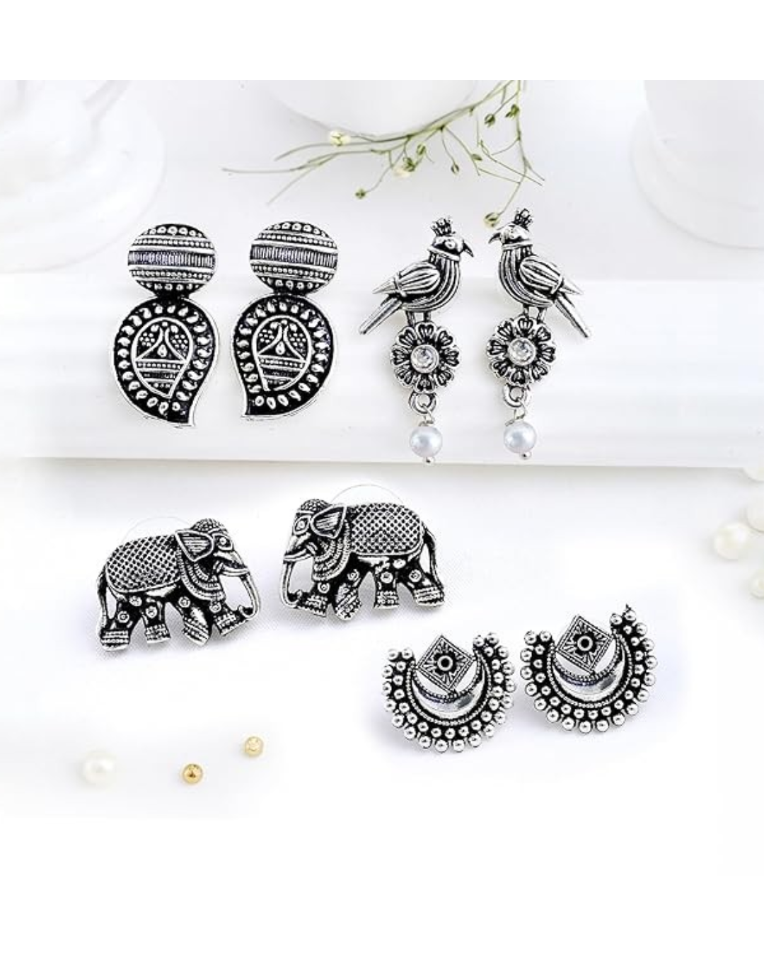Earrings Set of 12 with Folding Jewellery Box - Image 5