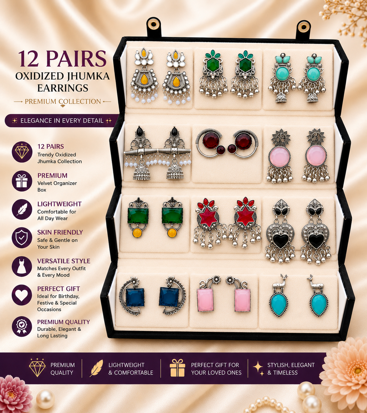 Jewellery box with earrings